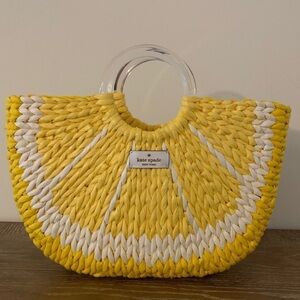 Kate Spade Lemon Straw Tote